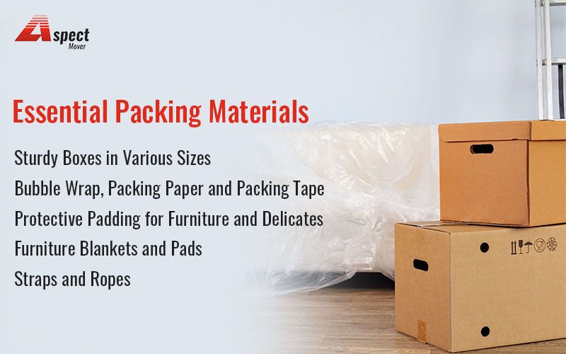 A list of essential packing materials