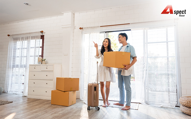 Couple moving into their newly renovated home