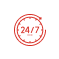 24/7 service icon